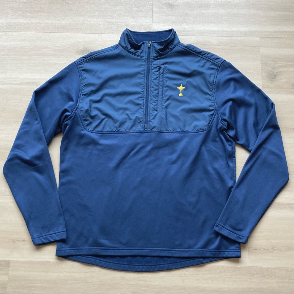 Peter Millar Crown Sport Ryder Cup Lightweight Half Zip Pullover Blue size M